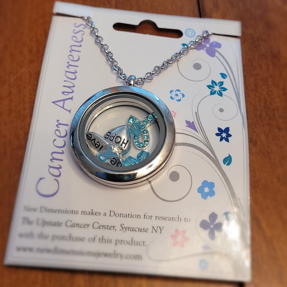 Cancer awareness Floating charm locket